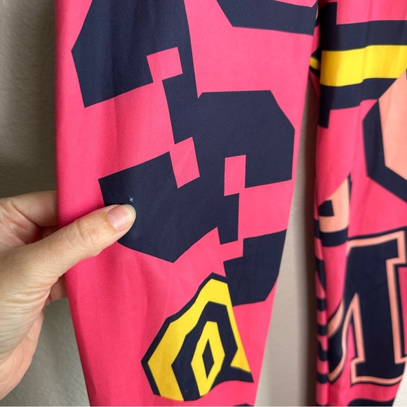 Adidas X Stella McCartney Climalite Logo Leggings in Pink Size Extra Small XS - Picture 5 of 11